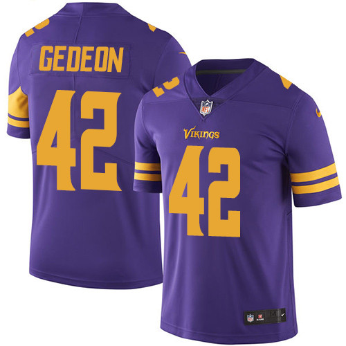 Minnesota Vikings 42 Limited Ben Gedeon Purple Nike NFL Men Jersey Rush Vapor Untouchable